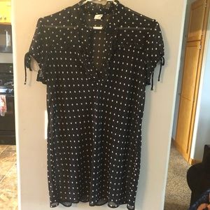 XL polka dot blouse